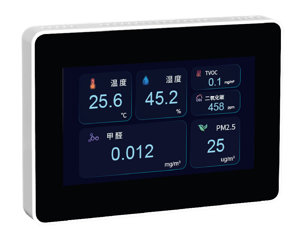 86安裝TFT顯示終端觸控屏空氣質量多參數(shù)CO2傳感器TVOC環(huán)境檢測儀